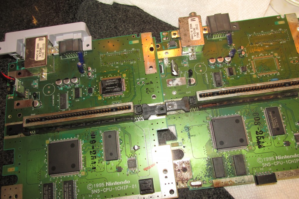 The donor board on the right was totally beyond repair.