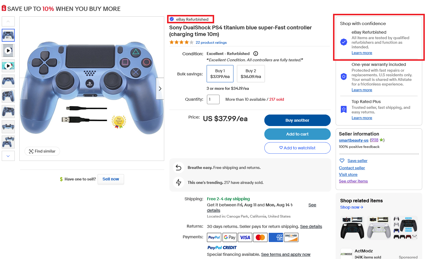 Playstation 4 deals refurbished ebay